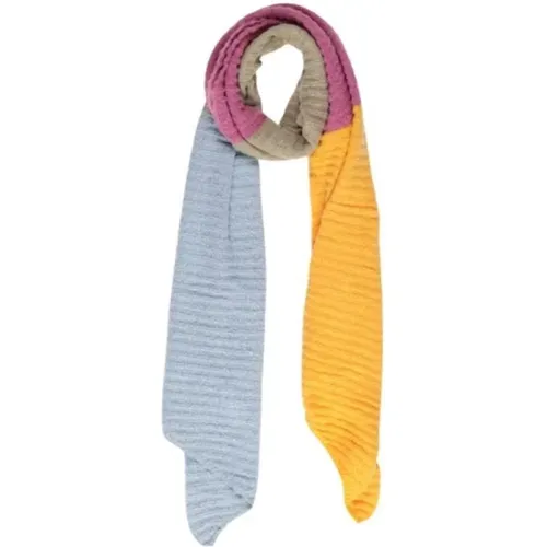 Winter Scarves, female, , Size: ONE SIZE Ribbed Knit Scarf - Pieces - Modalova