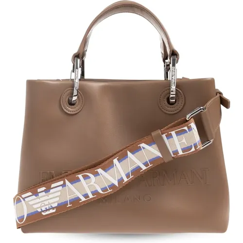 Shopper-Tasche mit Logo , Damen, Größe: ONE Size - Emporio Armani - Modalova