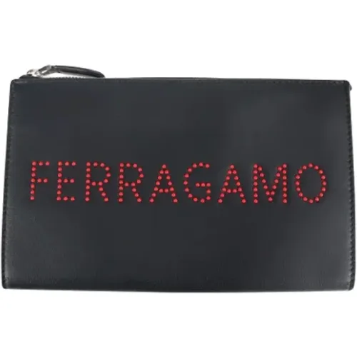 Pre-owned Clutches, unisex, , Size: ONE SIZE Pre-owned Leather clutches - Salvatore Ferragamo Pre-owned - Modalova