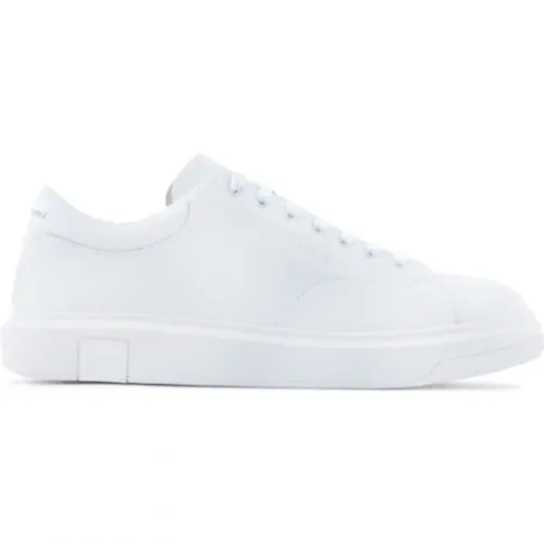 Leather Sneaker with Logo Detail , male, Sizes: 7 UK, 6 UK, 10 UK, 8 UK, 9 UK - Armani Exchange - Modalova