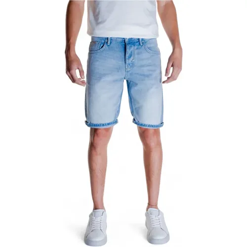 Denim Shorts, male, , Size: W36 Cotton Bermuda Shorts Spring/Summer Collection - Antony Morato - Modalova