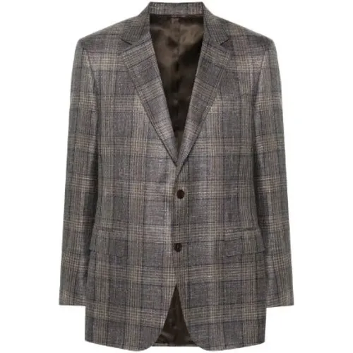 Checked Americana Jacket , male, Sizes: L - Canali - Modalova