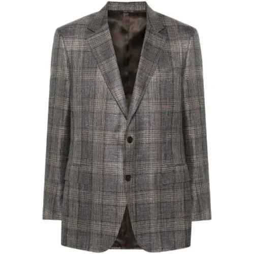 Checked Americana Jacket , male, Sizes: L, XL, 3XL - Canali - Modalova