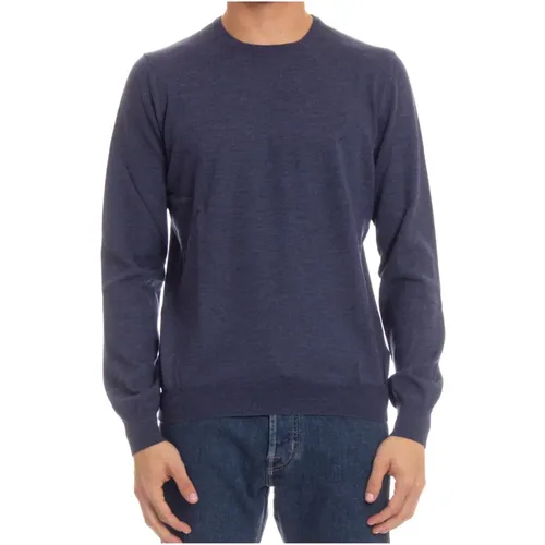 Fine Merino Wool Crewneck Sweater , male, Sizes: M - Barba - Modalova