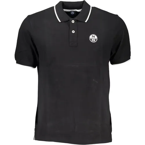 Schwarzes Poloshirt mit kurzen Ärmeln - North Sails - Modalova