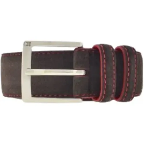 Belts, male, , Size: 85 CM and Red Suede Belt - Carolina Herrera - Modalova