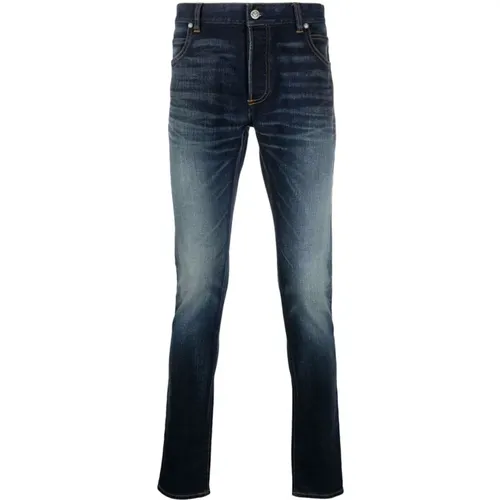 Faded B Logo Slim Fit Jeans , Herren, Größe: W30 - Balmain - Modalova