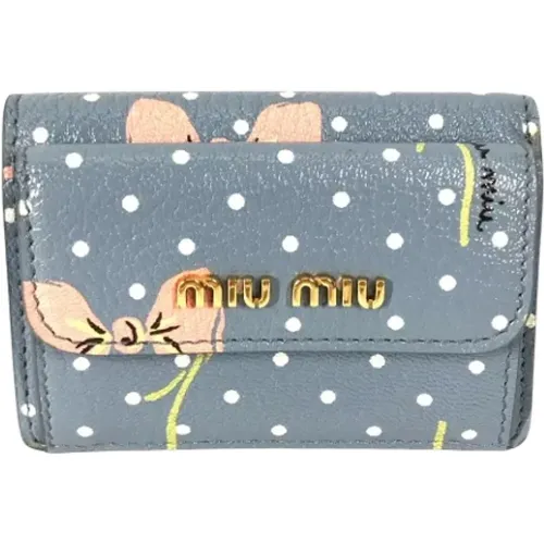 Pre-owned Wallets, female, , Size: ONE SIZE Pre-owned Leather wallets - Miu Miu Pre-owned - Modalova