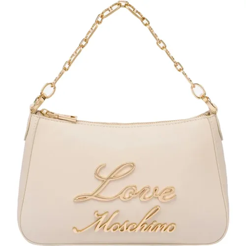 Handbags, female, , Size: ONE SIZE Eco-friendly Handbag with Chain Handle - Love Moschino - Modalova