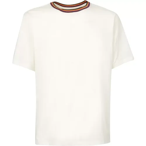 Weißes Gestreiftes T-Shirt , Herren, Größe: XL - PS By Paul Smith - Modalova