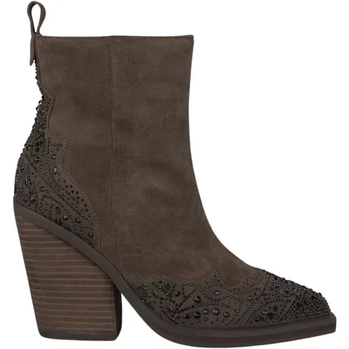 Pointed Toe Leather Ankle Boots , female, Sizes: 2 UK, 3 UK, 5 UK - Alma en Pena - Modalova