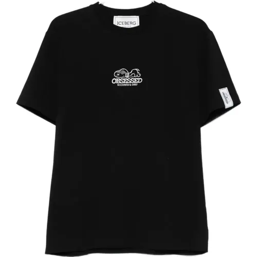 T-Shirts, male, , Size: L Stylish T-shirt with unique design - Iceberg - Modalova