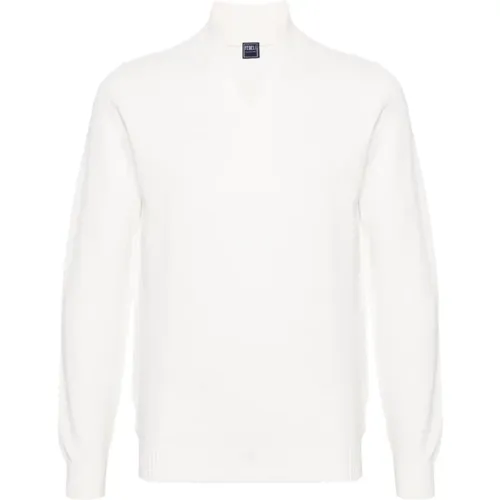 Cotton Polo Shirt Knitted Construction , male, Sizes: XL - Fedeli - Modalova