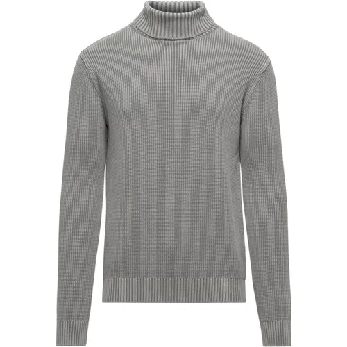 Turtlenecks, male, , Size: XL Cold-dyed Cotton Turtleneck - BomBoogie - Modalova