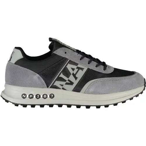 Grey Sports Sneakers with Contrast Details , male, Sizes: 8 UK, 9 UK, 7 UK, 6 UK, 11 UK - Napapijri - Modalova