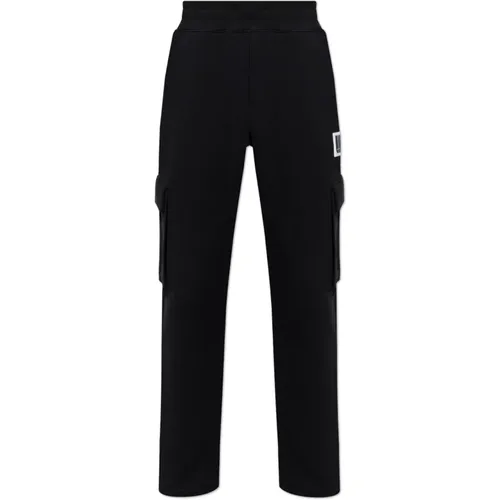 Sweatpants, male, , Size: XL Sweatpants with patch - Moschino - Modalova