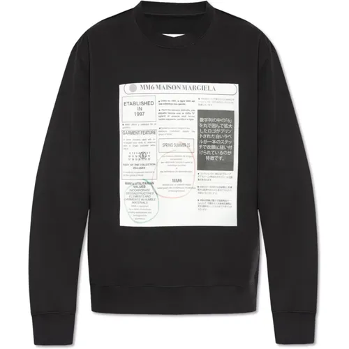 Sweatshirts, male, , Size: L Printed sweatshirt - MM6 Maison Margiela - Modalova