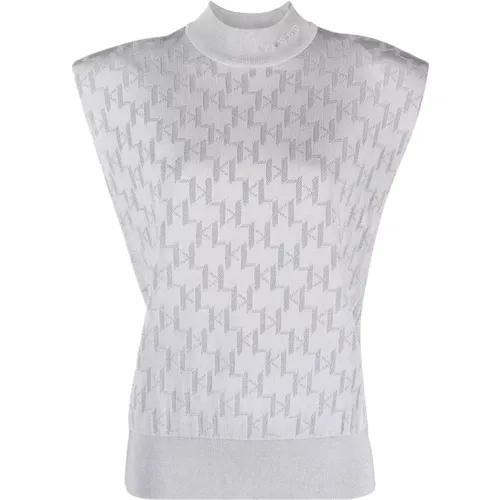 Monogramm Jacquard-Stricktop - Karl Lagerfeld - Modalova