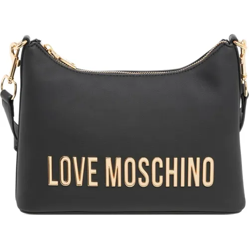 Shoulder Bags, female, , Size: ONE SIZE Stylish Lettering Hobo Bag - Love Moschino - Modalova