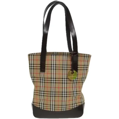 Pre-owned Tote Bags, female, , Size: ONE SIZE Pre-owned Canvas shoulder-bags - Burberry Vintage - Modalova