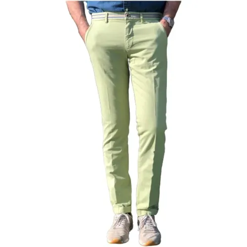 Chinos, male, , Size: S Slim Cotton Chino with Satin Waistband - Mason's - Modalova