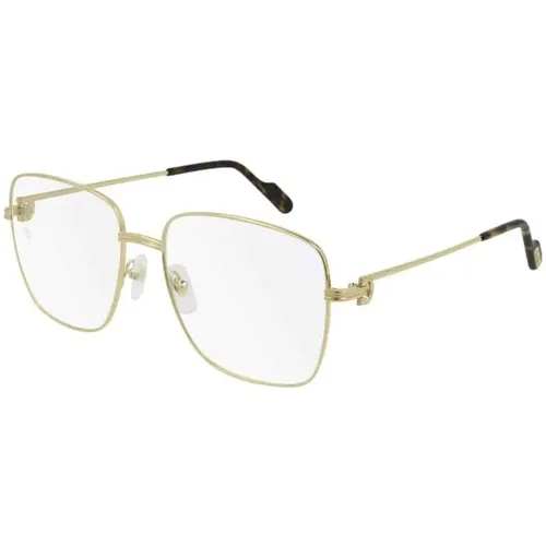 Gold Transparent Ct0253O Eyeglasses , unisex, Sizes: 56 MM - Cartier - Modalova