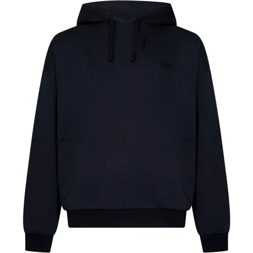 Blaues Luxus-Sweatshirt Aw24 , Herren, Größe: XL - Ermenegildo Zegna - Modalova