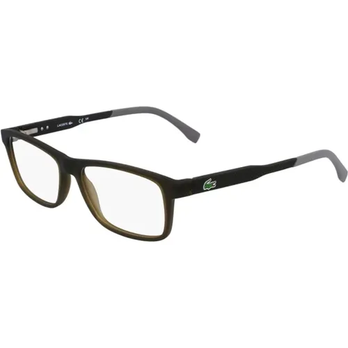 Glasses, unisex, , Size: 55 MM Transparent Khaki Eyewear Frames - Lacoste - Modalova