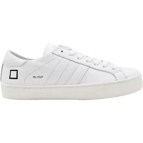 Weiße Low-Calf Sneakers , Damen, Größe: 38 EU - D.a.t.e. - Modalova