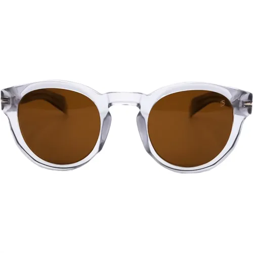 Graue Quadratische Transparente Sonnenbrille , Herren, Größe: 48 MM - Eyewear by David Beckham - Modalova