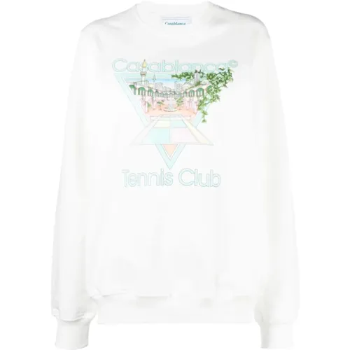 Icon Sweatshirt Tennis Club Style , female, Sizes: L, M - Casablanca - Modalova