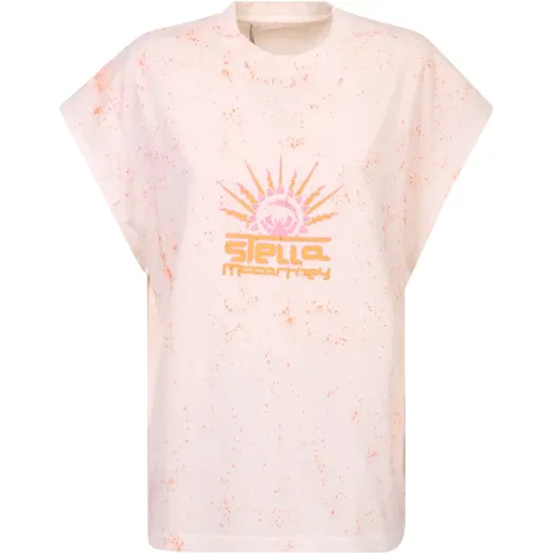 Logo-print Sleeveless T-shirt , female, Sizes: S, 2XS - Stella Mccartney - Modalova