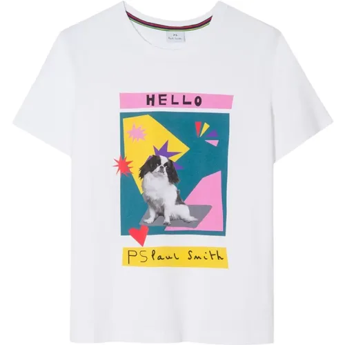 Geometric Dog Print T-Shirt , female, Sizes: S, M - PS By Paul Smith - Modalova