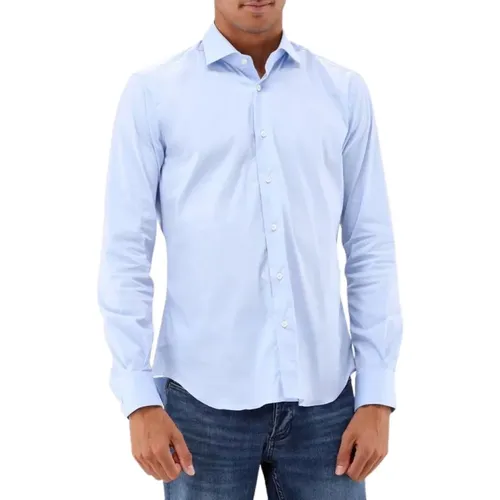 Hellblaues Slim Fit Klassisches Hemd , Herren, Größe: 3XL - Xacus - Modalova