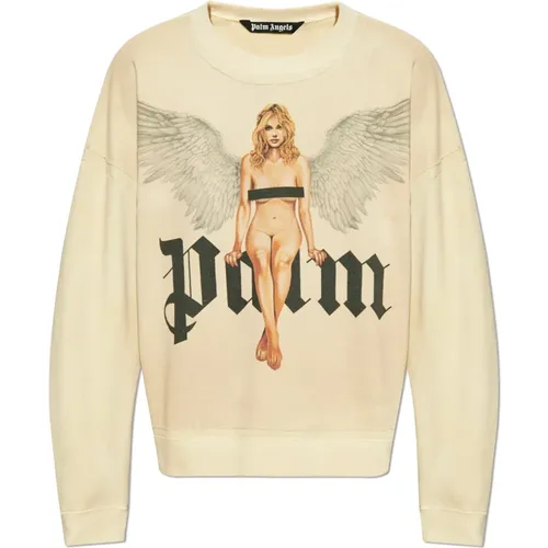 Sweatshirts, male, , Size: S Printed Sweatshirt - Palm Angels - Modalova