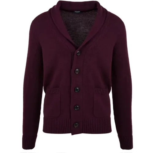 Bordeaux Sweater Cardigan für Herren , Herren, Größe: XL - Drumohr - Modalova
