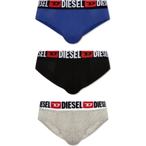 Bottoms, male, , Size: L Three-pack of briefs Umbr-Andrethreepack - Diesel - Modalova