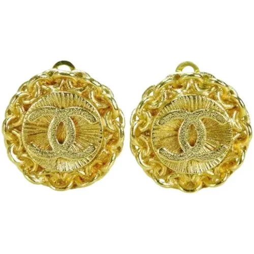 Pre-owned Jewellery, female, , Size: ONE SIZE Pre-owned Metal earrings - Chanel Vintage - Modalova