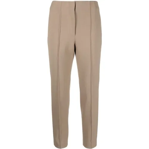 Pintuck Cropped Trousers , female, Sizes: M - PESERICO - Modalova