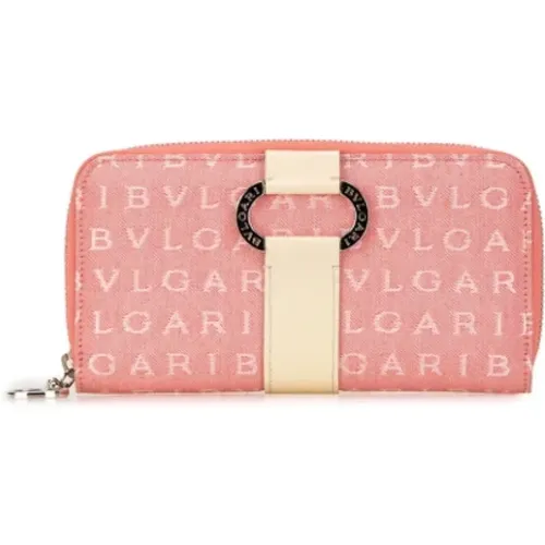 Pre-owned Wallets, female, , Size: ONE SIZE Pre-owned Canvas wallets - Bvlgari Vintage - Modalova