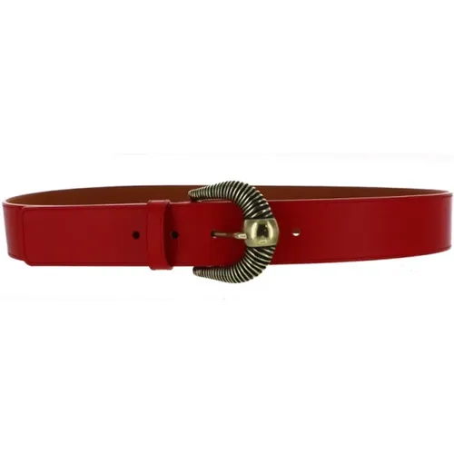 Belts, female, , Size: 85 CM Leather Belt - maison boinet - Modalova