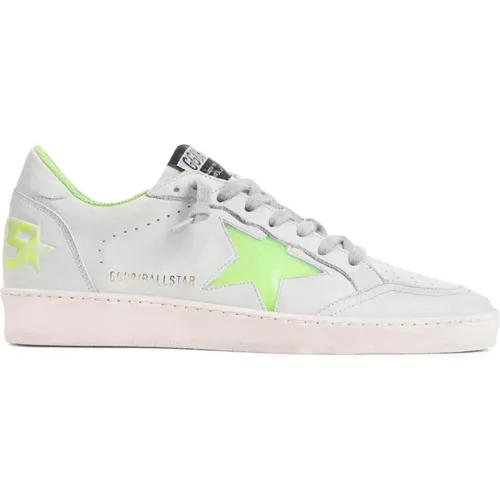 Green Lime Ballstar Sneakers , male, Sizes: 7 UK - Golden Goose - Modalova