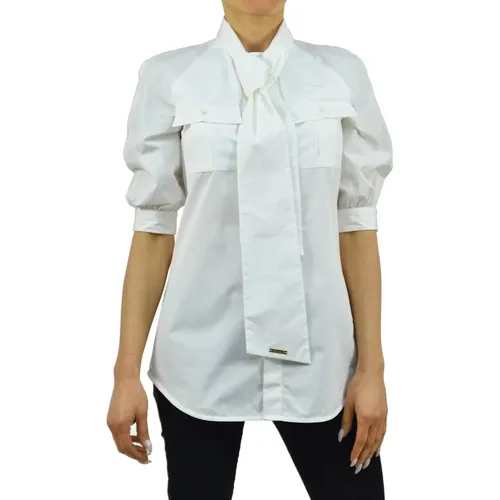 Cotton Buttoned Pocket Shirt , female, Sizes: XS - Dsquared2 - Modalova