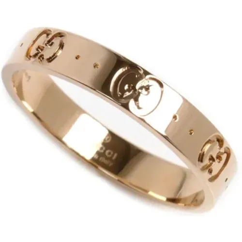 Pre-owned Jewellery, male, , Size: ONE SIZE Pre-owned Rose Gold rings - Gucci Vintage - Modalova