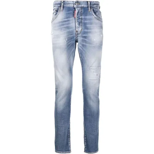 Slim-Cut Distressed Jeans , Herren, Größe: 3XL - Dsquared2 - Modalova