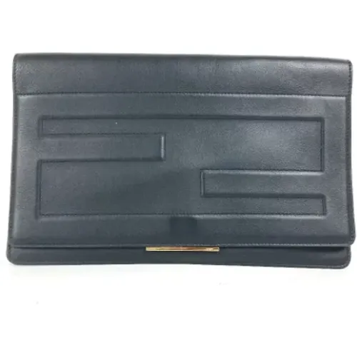 Pre-owned Clutches, female, , Size: ONE SIZE Pre-owned Leather clutches - Fendi Vintage - Modalova