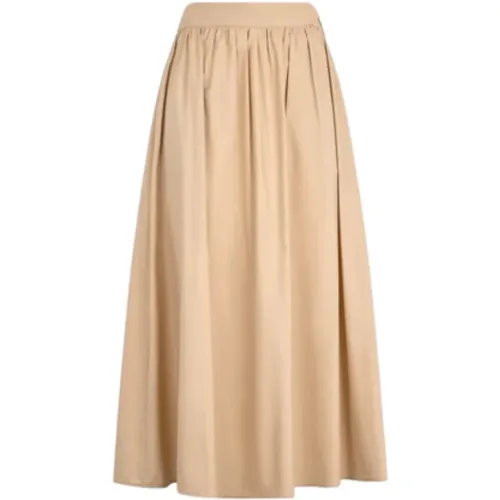 Midi Skirts, female, , Size: XS Brown Pleated Midi Skirt - Liu Jo - Modalova