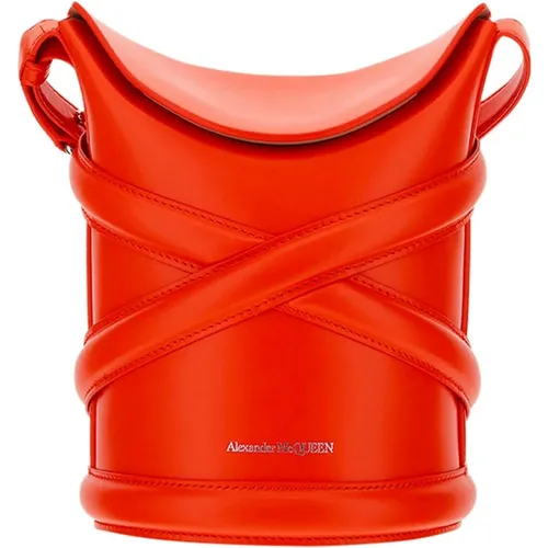 The Curve Bucket Bag , female, Sizes: ONE SIZE - alexander mcqueen - Modalova