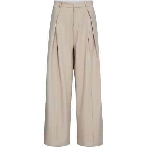 Plissee Lange Hose 199-Bone - Co'Couture - Modalova