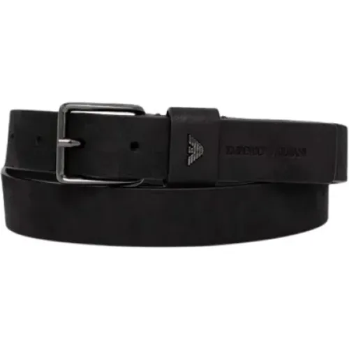 Belts, male, , Size: 90 CM Leather Belt - Emporio Armani - Modalova